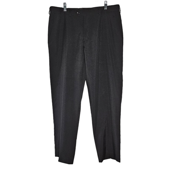Bonelli men's black slacks pants size 38 short - Picture 2 of 6